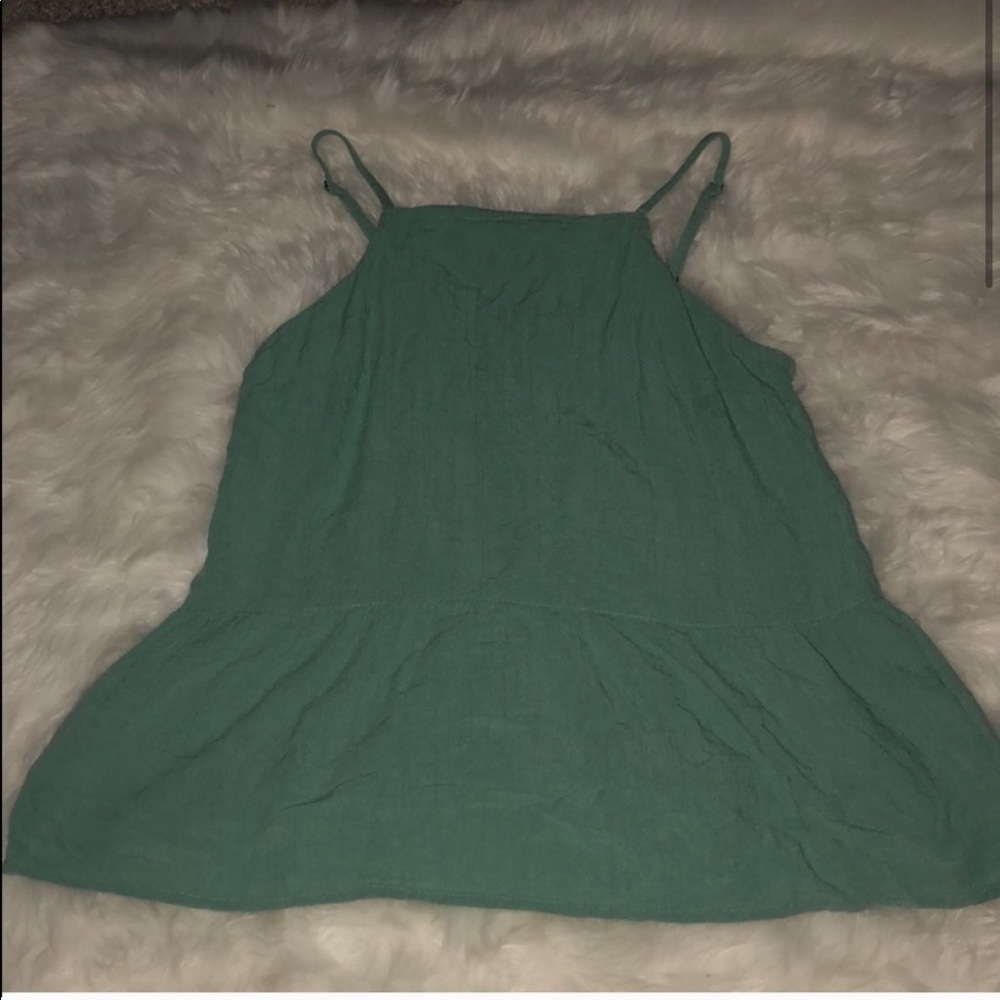 🏝Mossimo Green Tier Ruffle Top - Picture 8 of 8